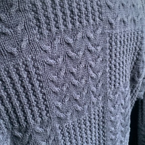 Preview (Nordstrom) Navy Blue Cable Knit Sweater M - Picture 7 of 7
